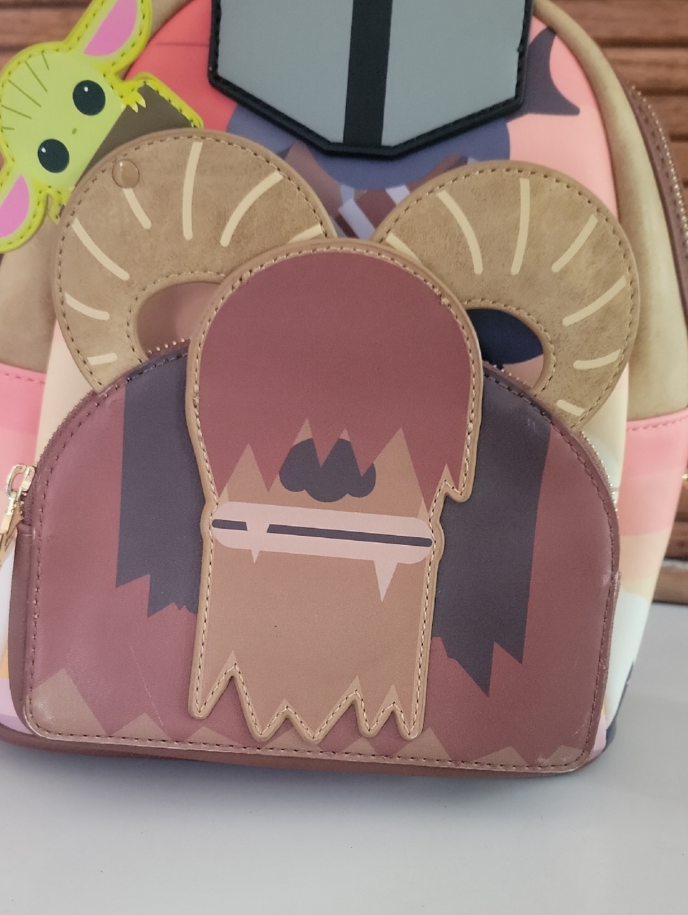 Loungefly Brown Star Wars Character Mini Backpack Disney Parks Yoda - Picture 12 of 12